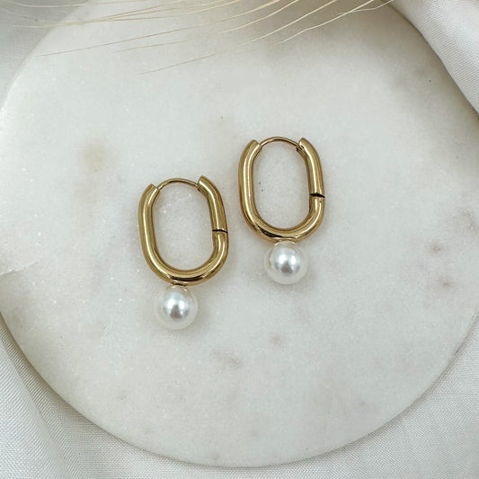 Asa Pearl Hoops