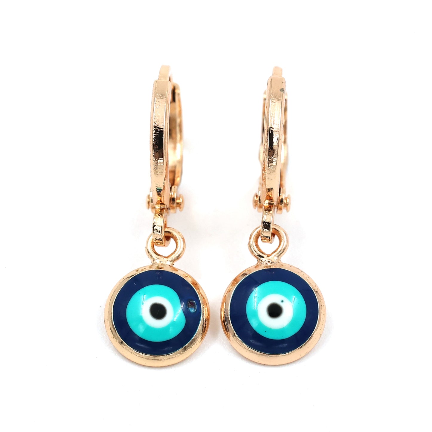 Evil Eye Drop Huggie Hoops