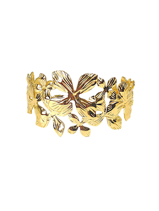 Saffron Flower Cuff Bracelet