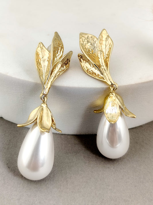 Silver Gourd Drops Earring