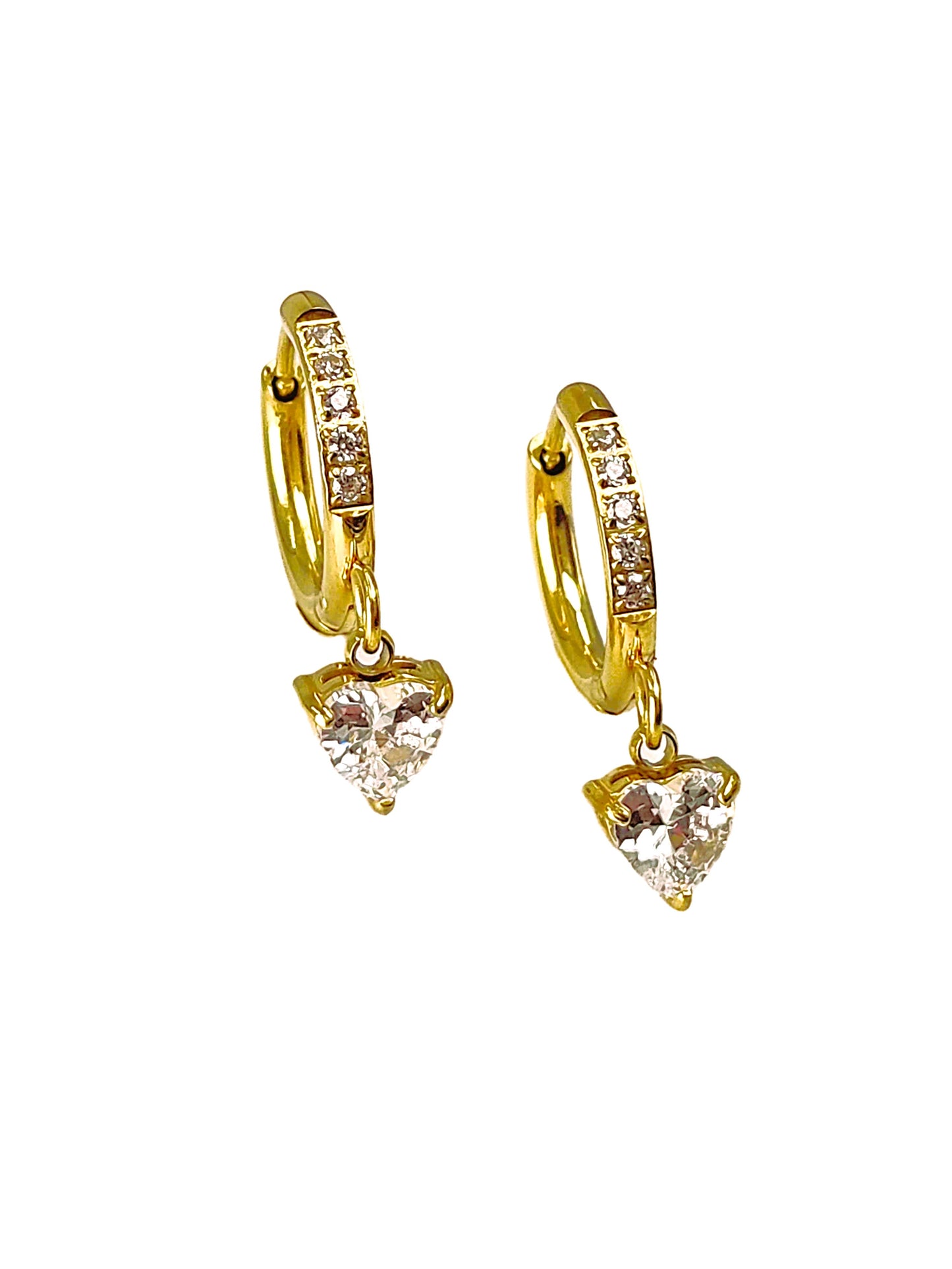 Etoile Heart Huggie Hoops