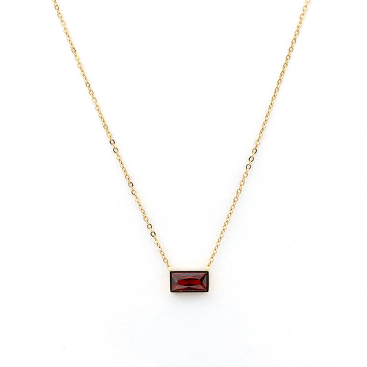 Maroon Lava Necklace