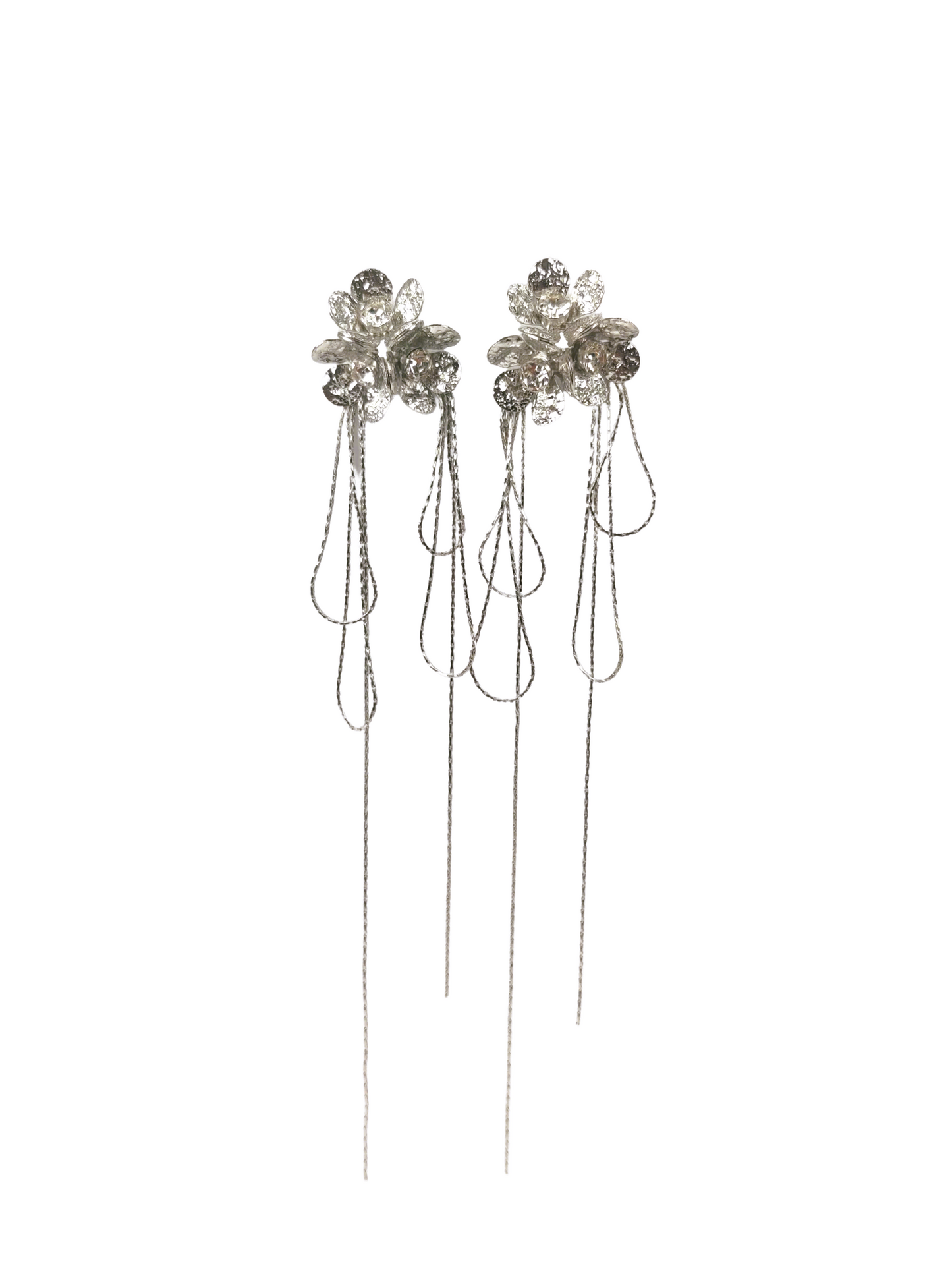 Silver Cascade Earrings