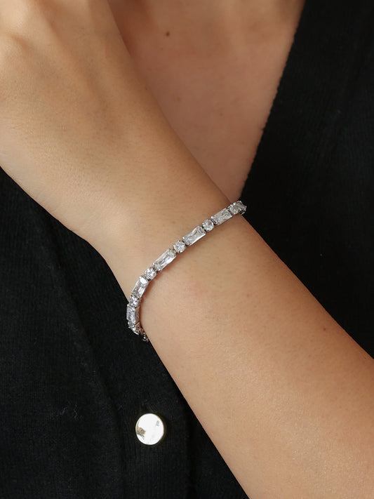 Crystal Samba Tennis Bracelet (Silver)