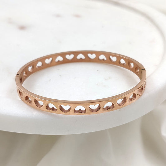 Diana Heart Bracelet Band (Rose Gold)