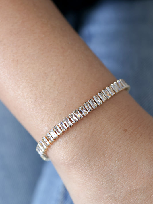 Baguette Tennis Bracelet (Gold)