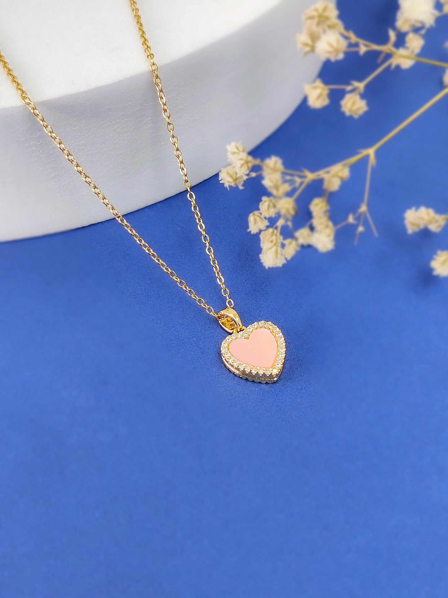 Crystal White Heart Necklace
