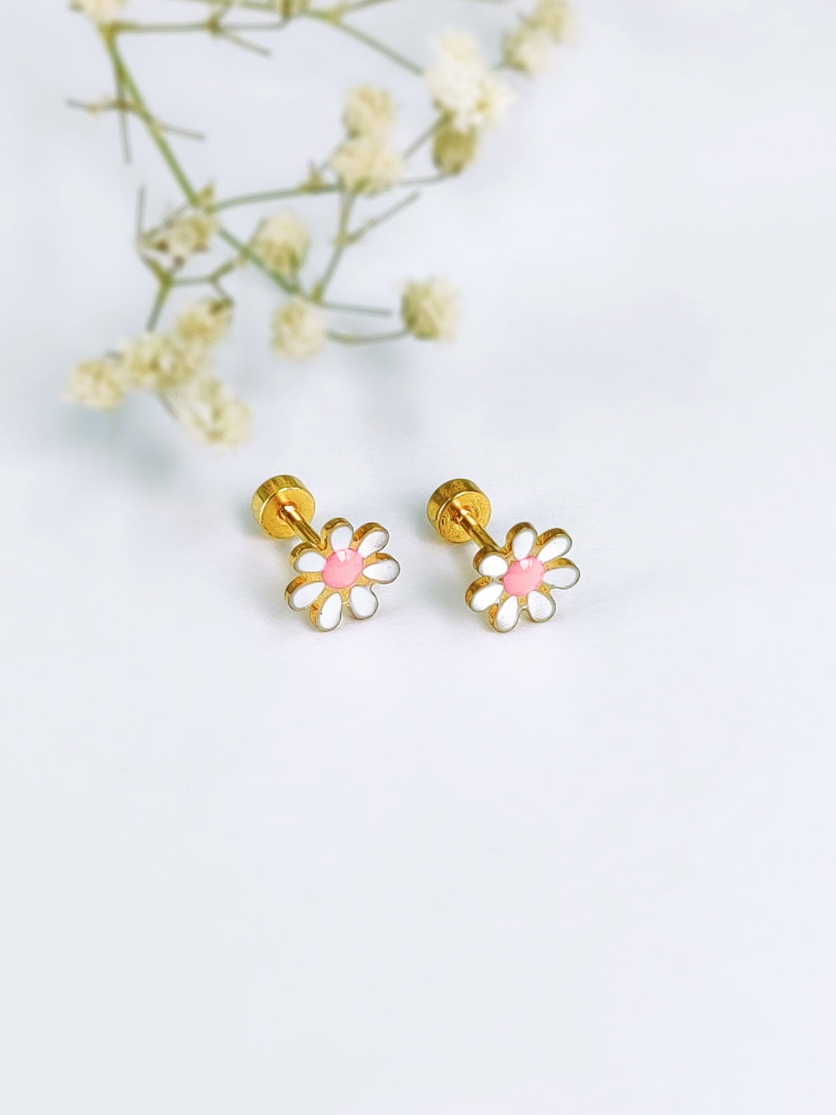 Daisy Second Piercing Studs (white)