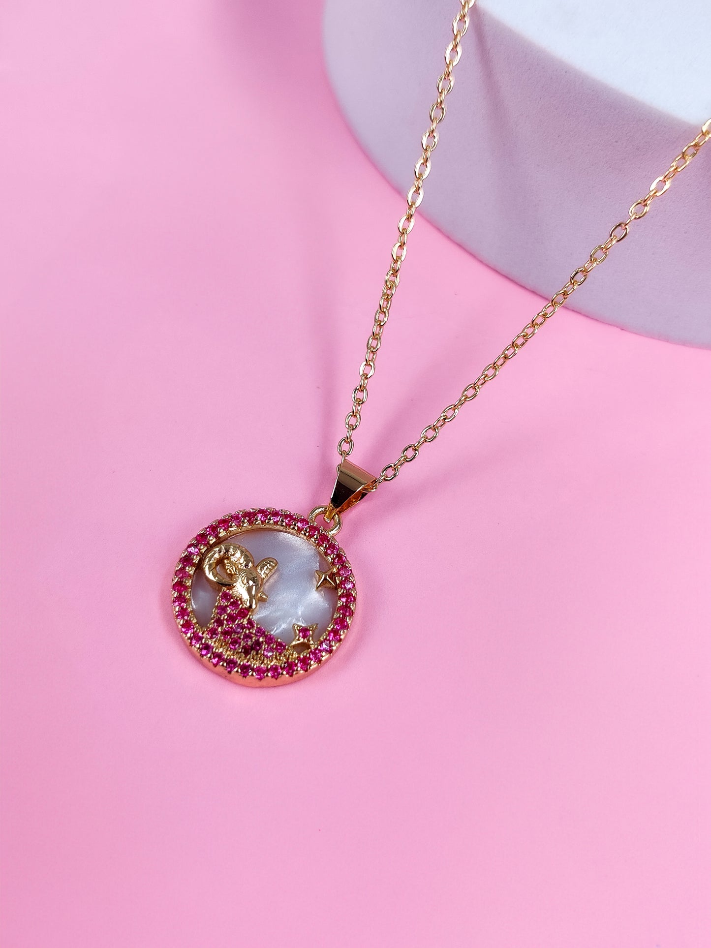 Ellie Zodiac Necklace (Aries)