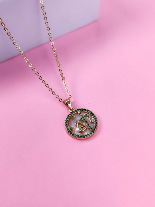 Ellie Zodiac Necklace (Libra)