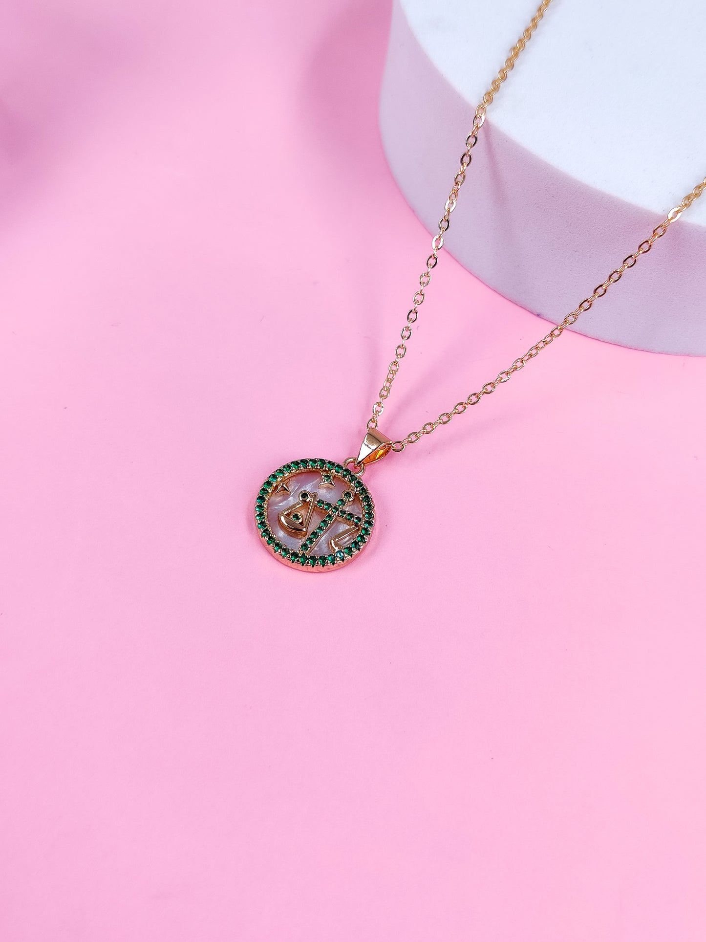 Ellie Zodiac Necklace (Libra)