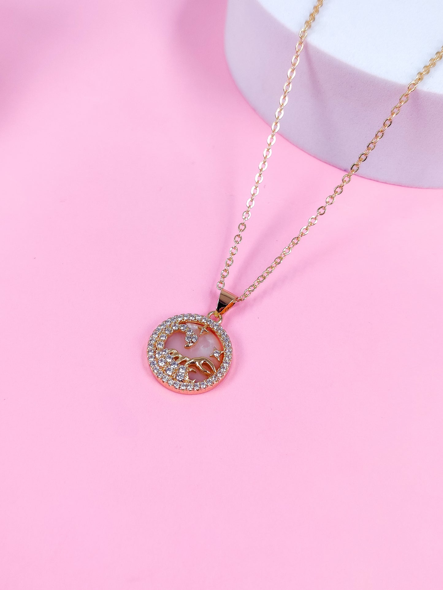 Ellie Zodiac Necklace (Scorpio)