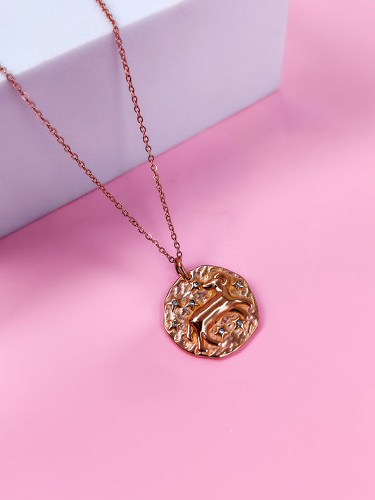 French Zodiac Coin Necklace (Aries)