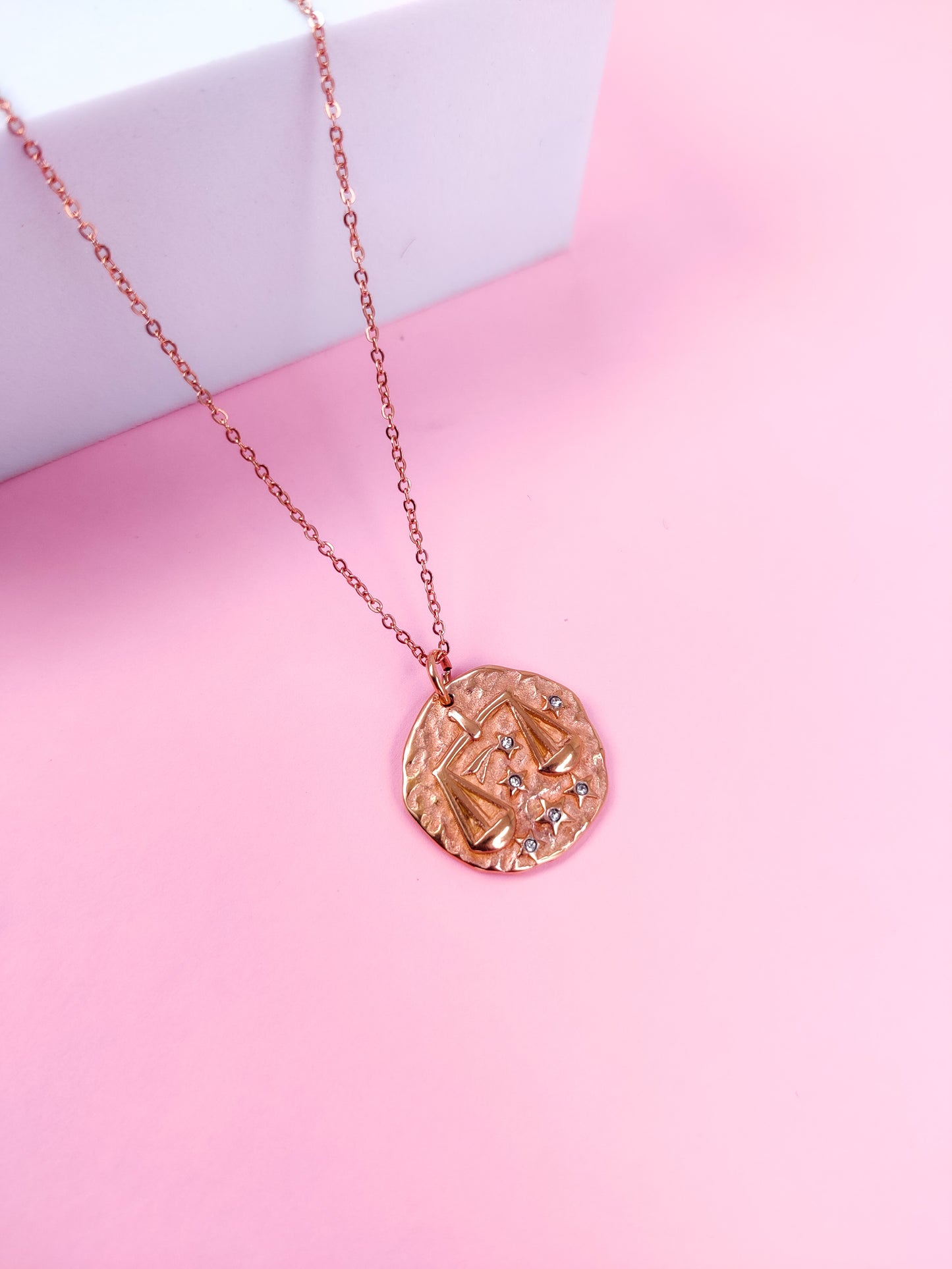 French Zodiac Coin Necklace (Libra)