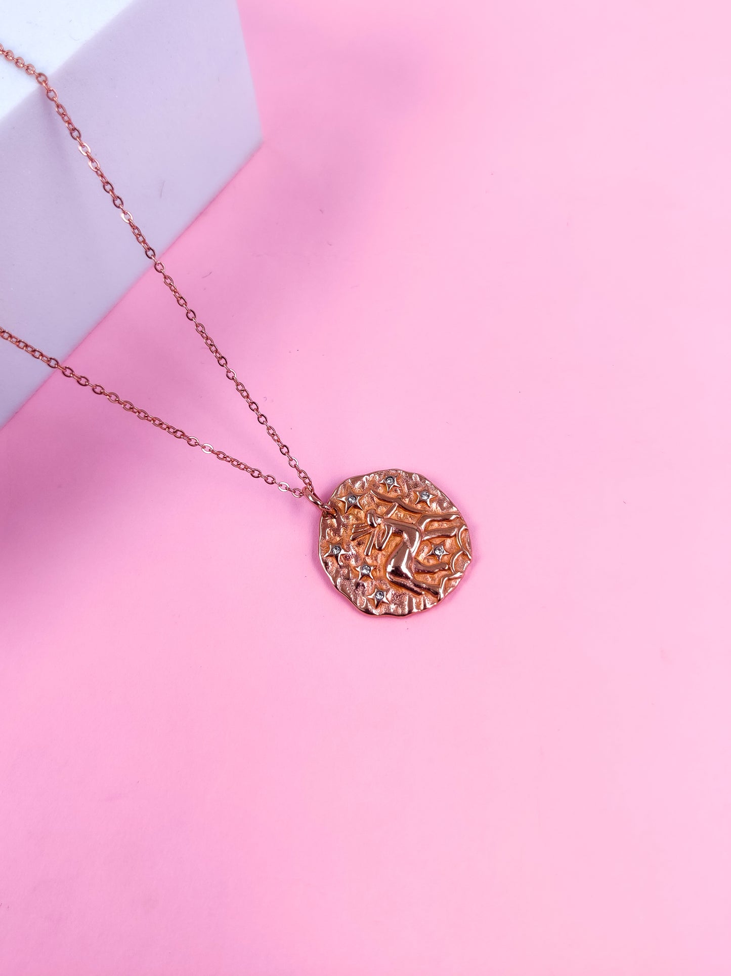 French Zodiac Coin Necklace (Sagittarius)