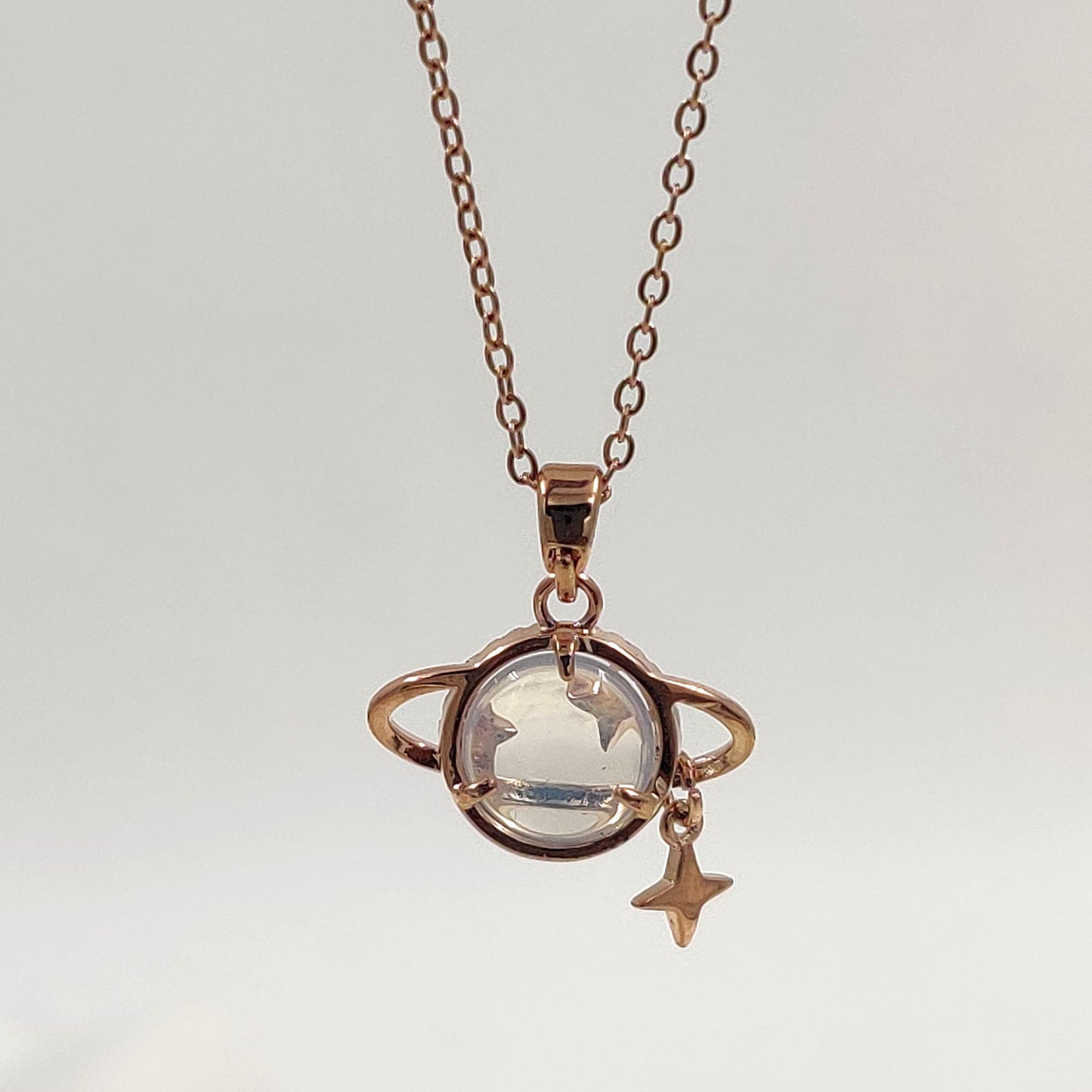 Star Planet Necklace (rose gold)