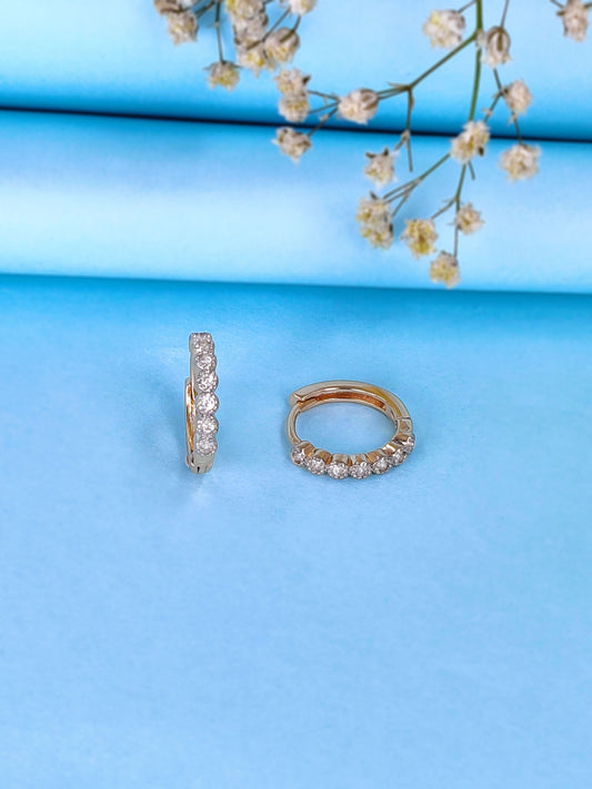 Diamond Whisper Huggie Hoops