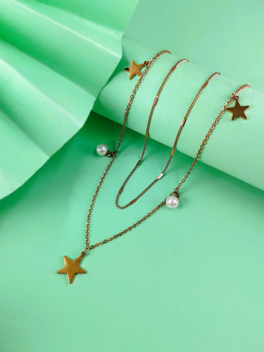 Amelia Star & Pearl Necklace