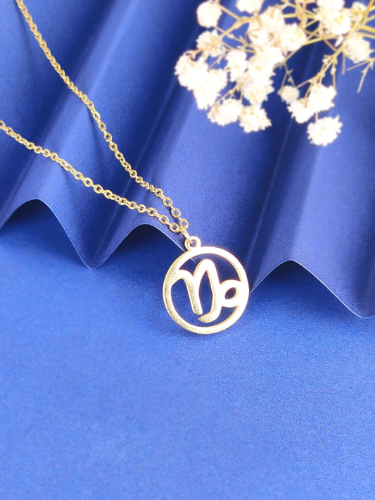 Gold Zodiac Necklace (Capricorn)