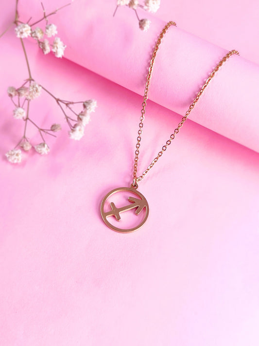 Gold Zodiac Necklace (Sagittarius)