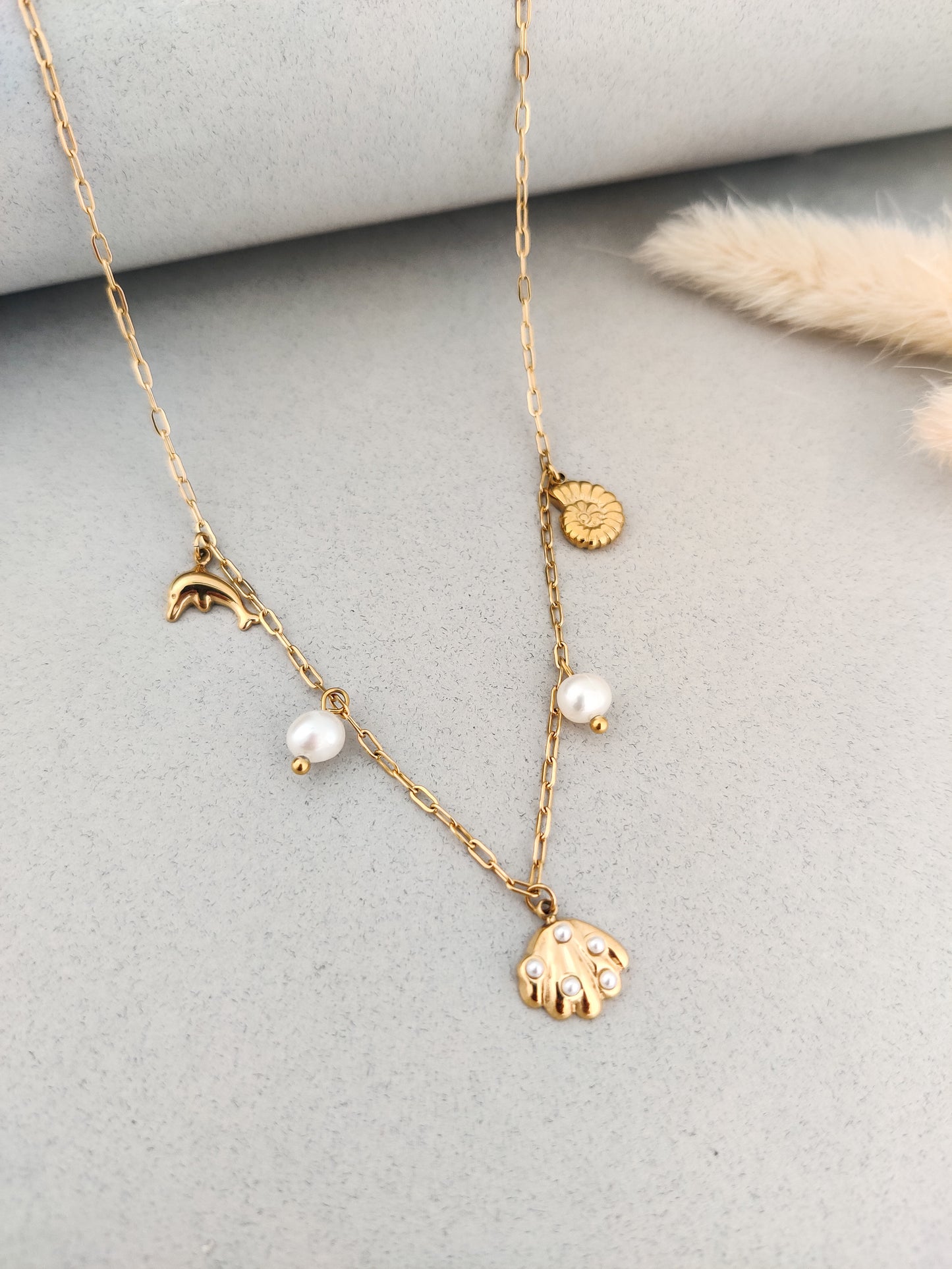 Sea Shell Charm Necklace