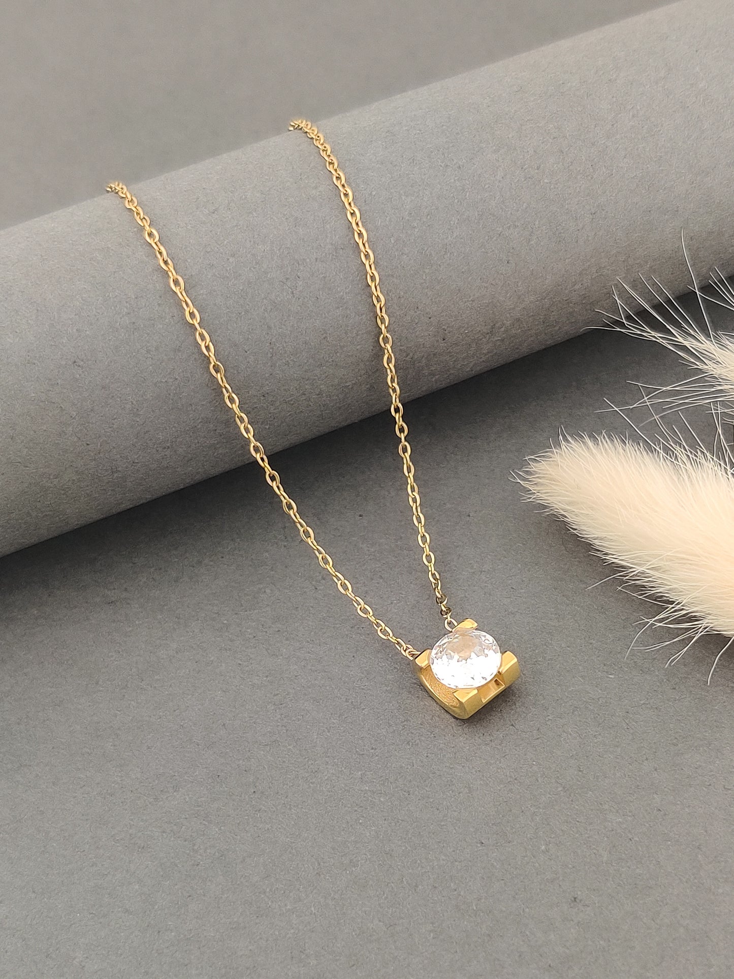 Aura Solitaire Necklace