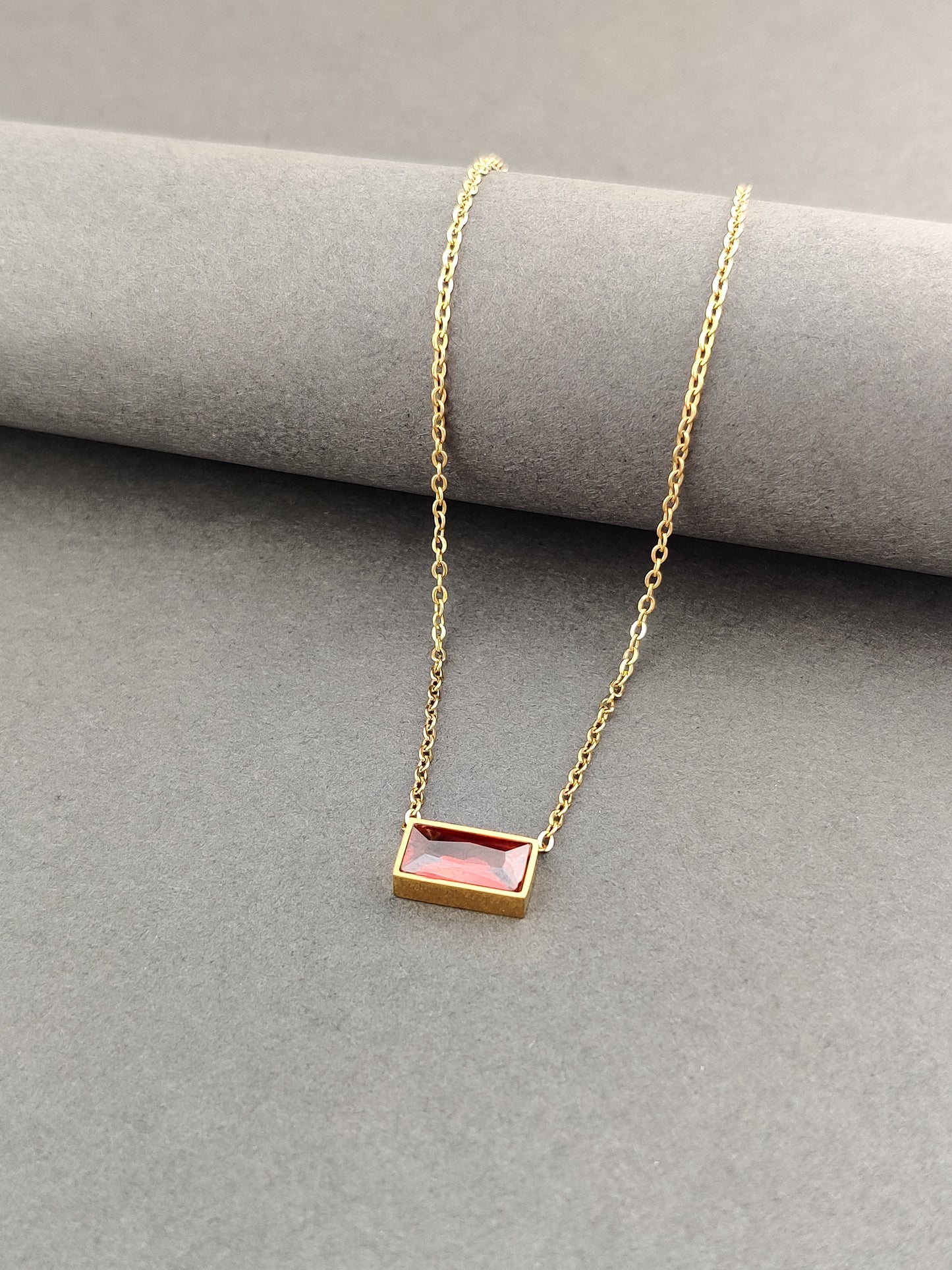 Maroon Lava Necklace