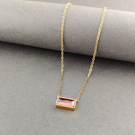 Maroon Lava Necklace