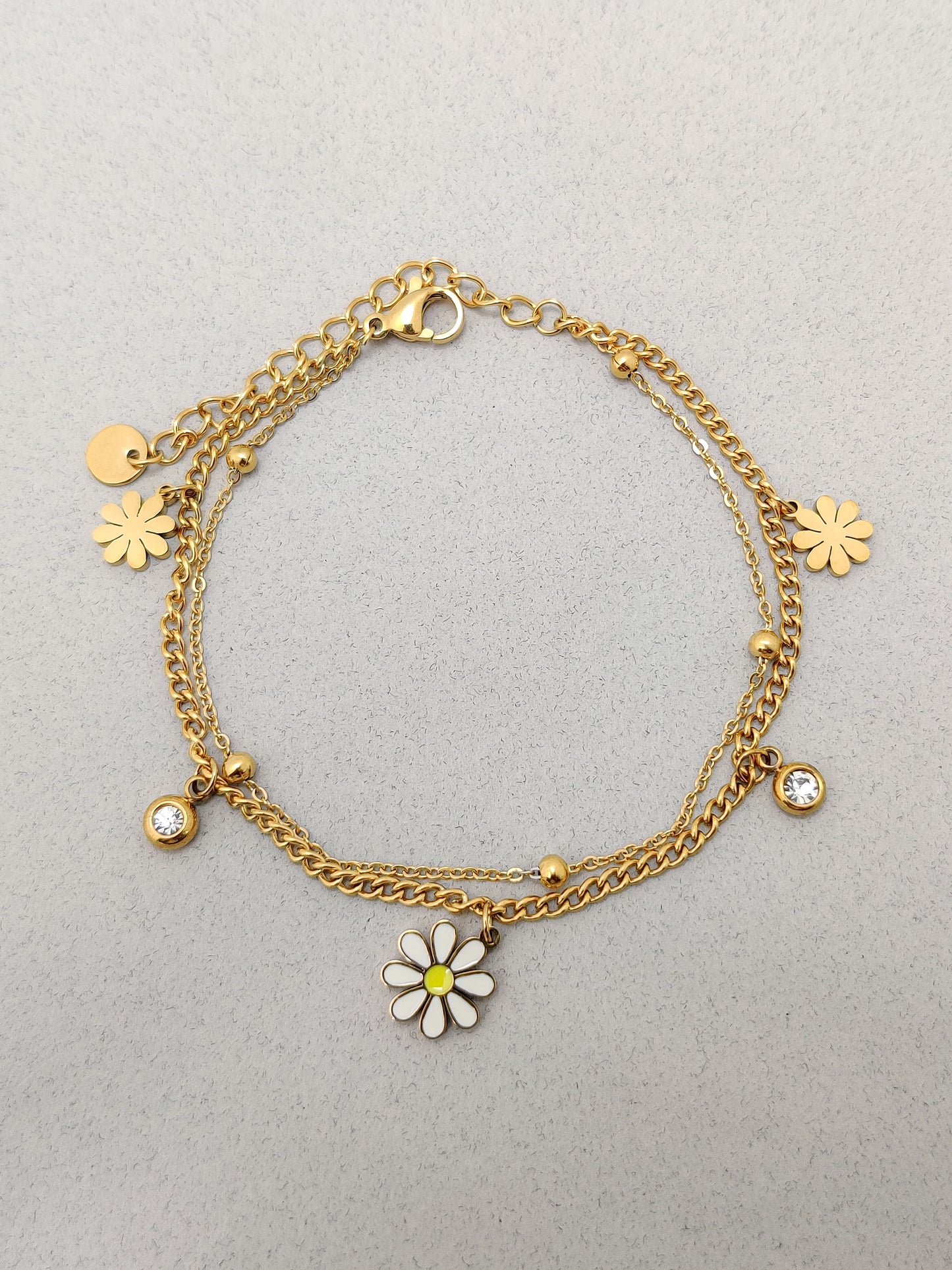 Daisy Charm Bracelet