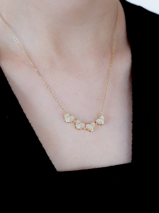 2in1 Golden Heart Necklace