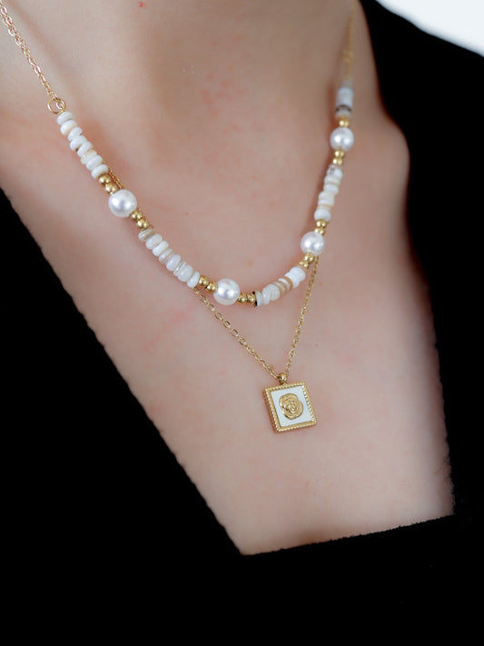 Julia Bead Layered Necklace