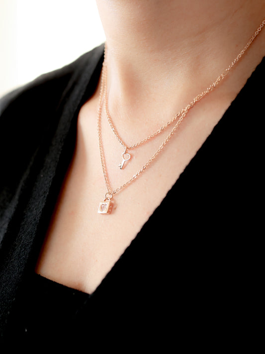 Lock & Key Layered Necklace