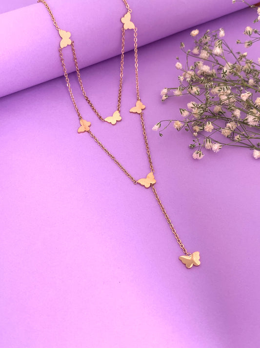 Margo Butterfly 2layer Necklace