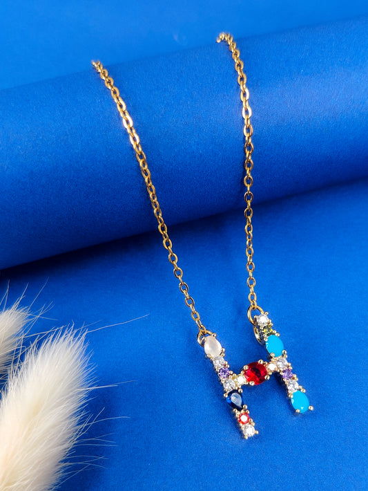 Monogram Letter H Necklace