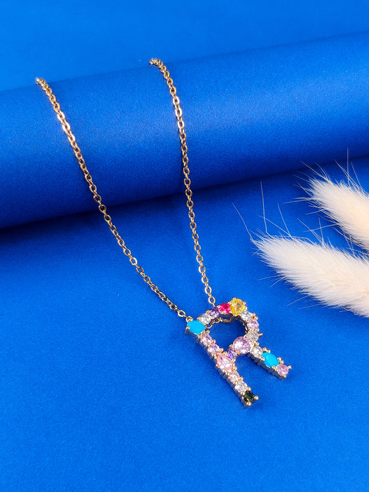 Monogram Letter R Necklace