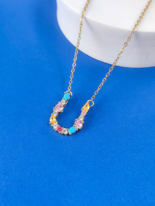 Monogram Letter U Necklace