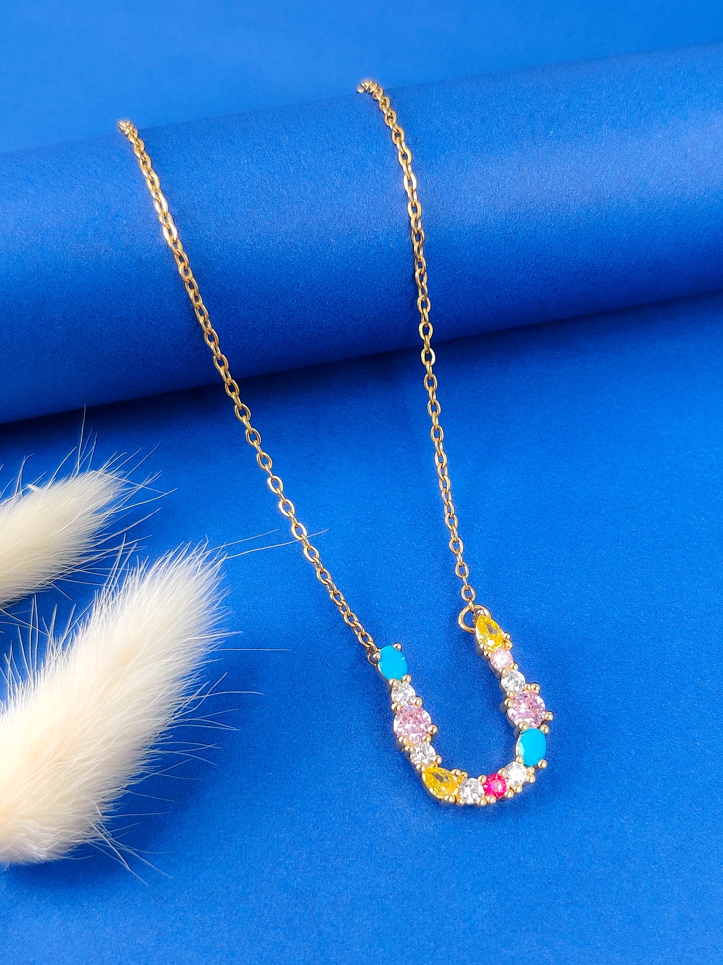 Monogram Letter U Necklace