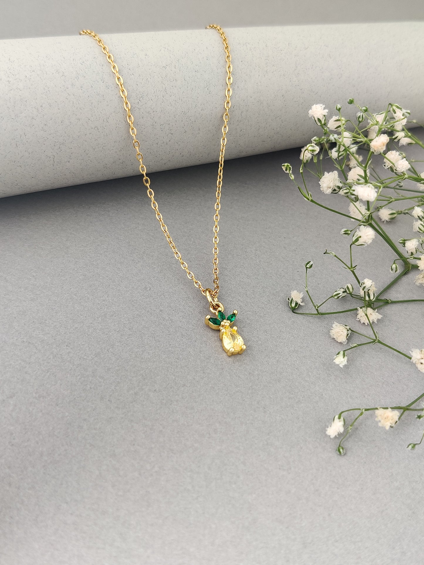 Pineapple Drop Necklace