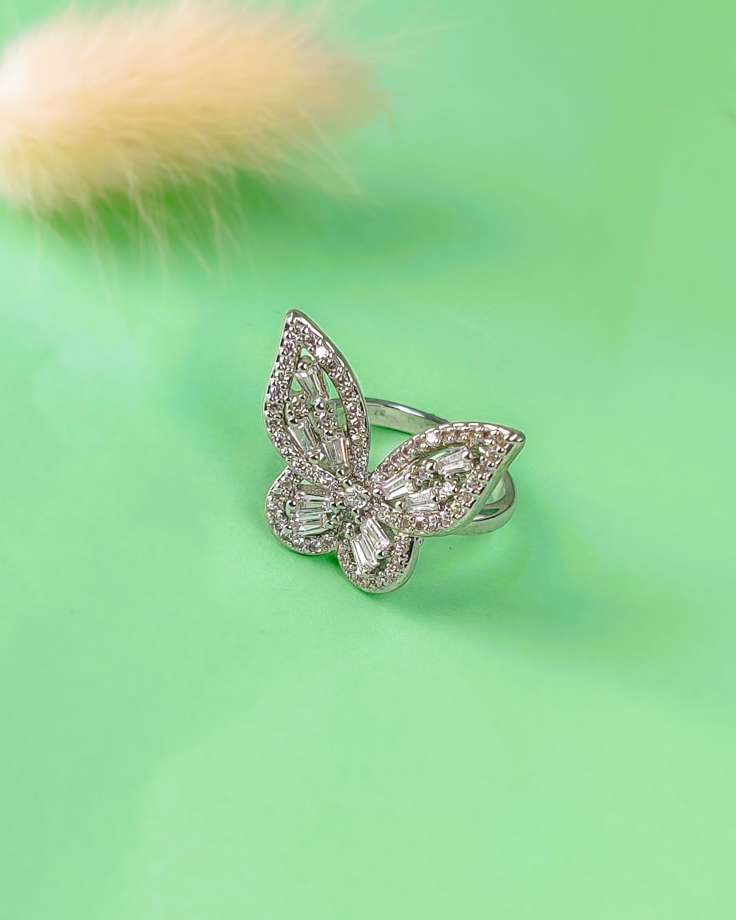 Crystal Cindy Butterfly Ring