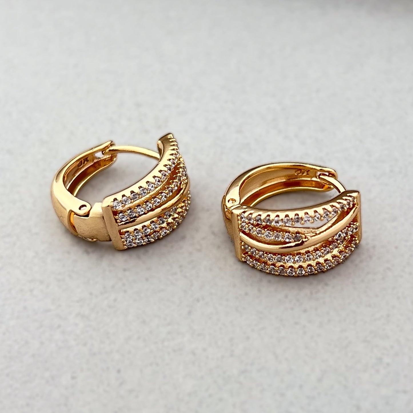 Trinity Shine Huggie Hoops