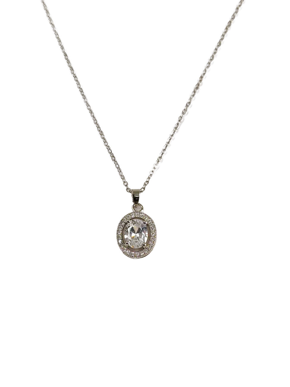 Samanda Solitaire Necklace(Silver)
