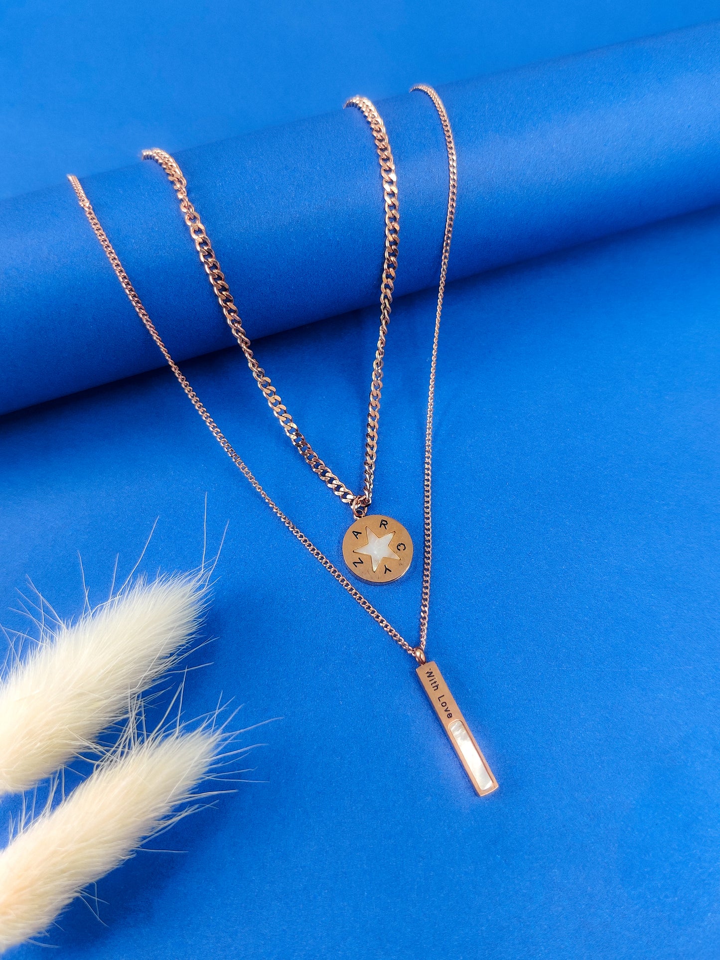 Star Coin and Bar Layered Necklace