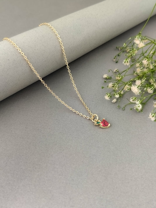 Strawberry Drop Necklace