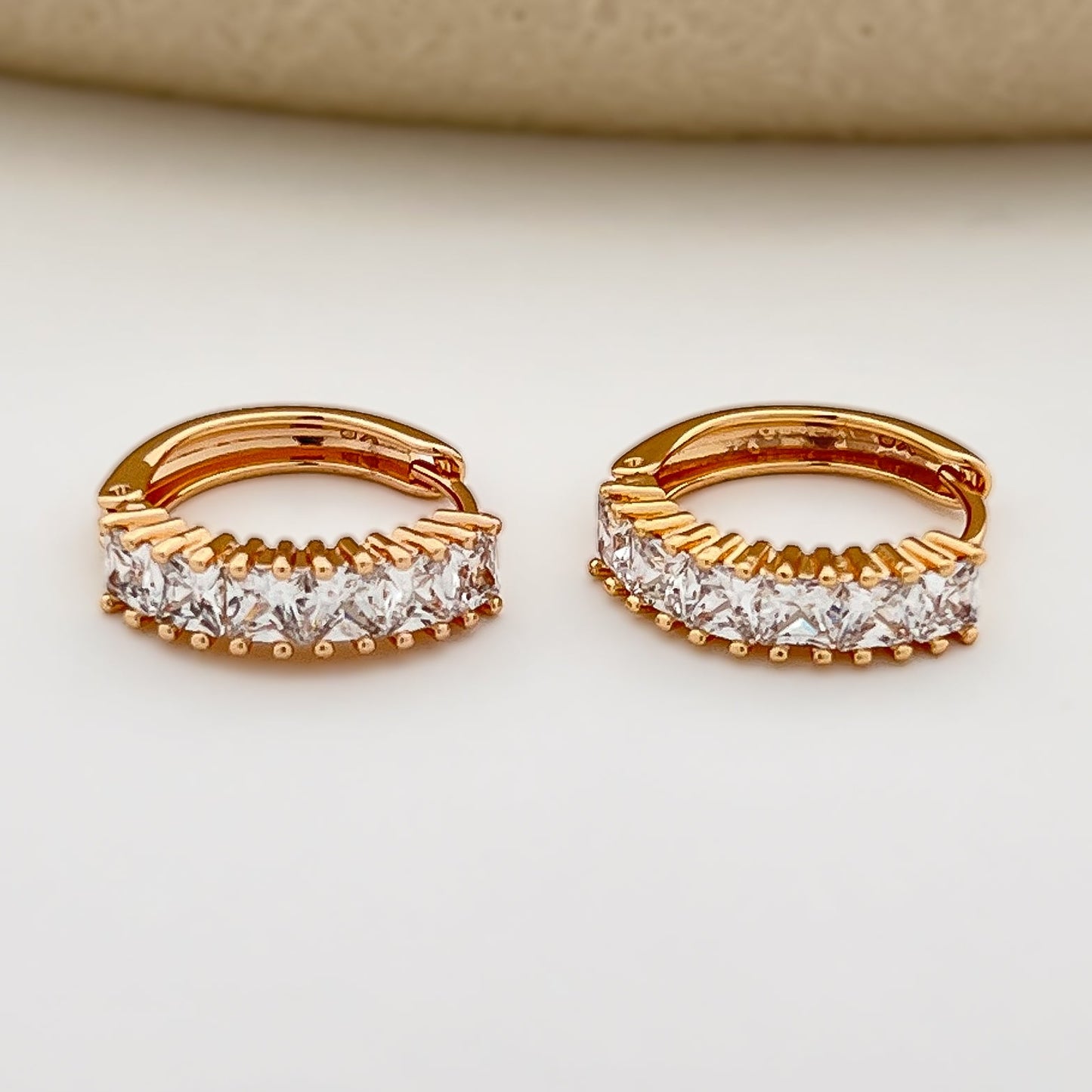 Crystal Drizzle Huggie Hoops