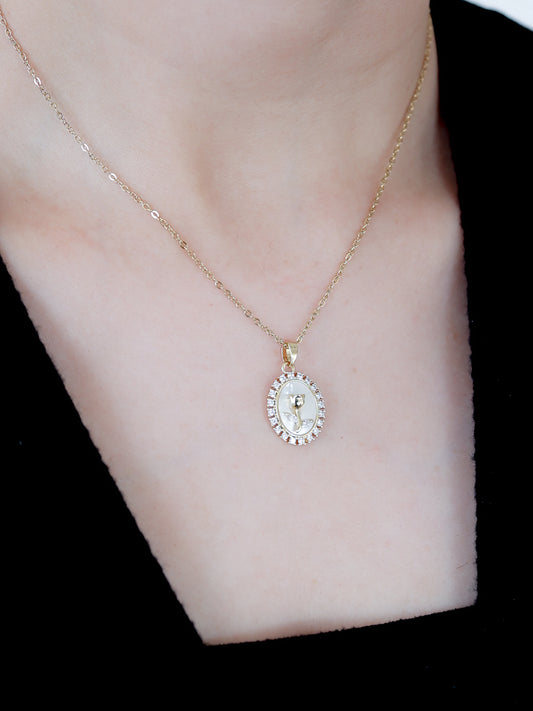 Vintage Rose Necklace