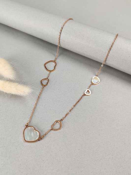 White Heart Necklace