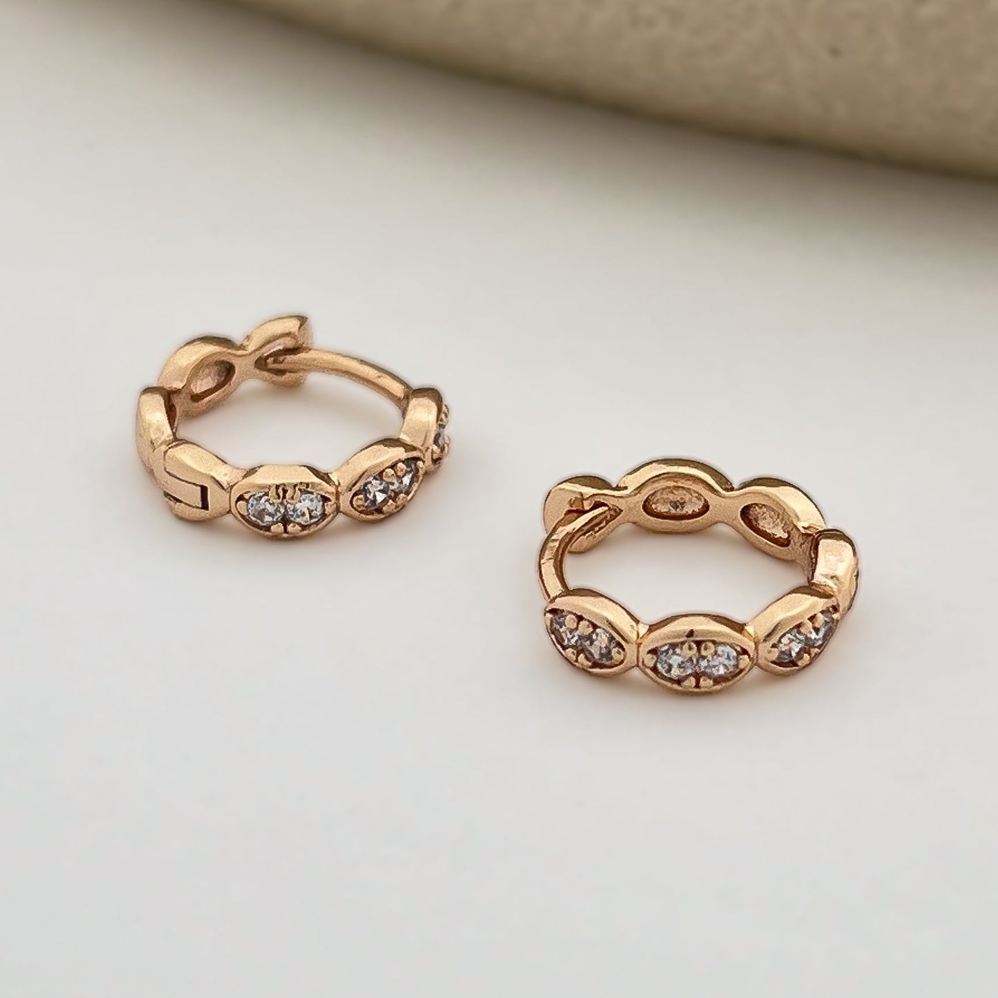 Twisted Vine Huggie Hoops