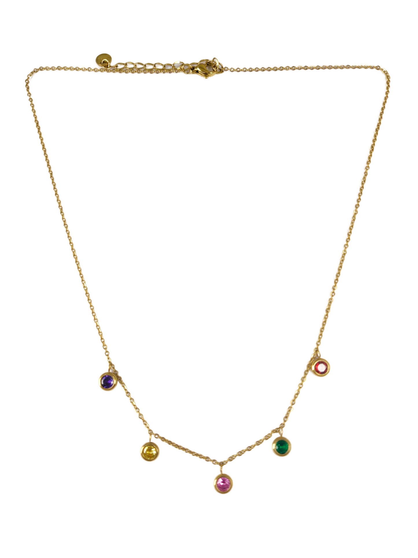 Multi Crystal Akina Necklace