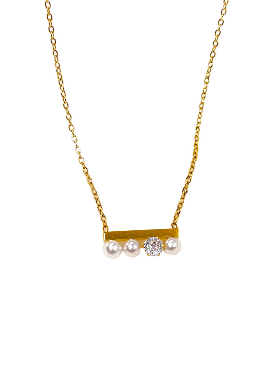 Elysian Pearl Necklace (Gold)