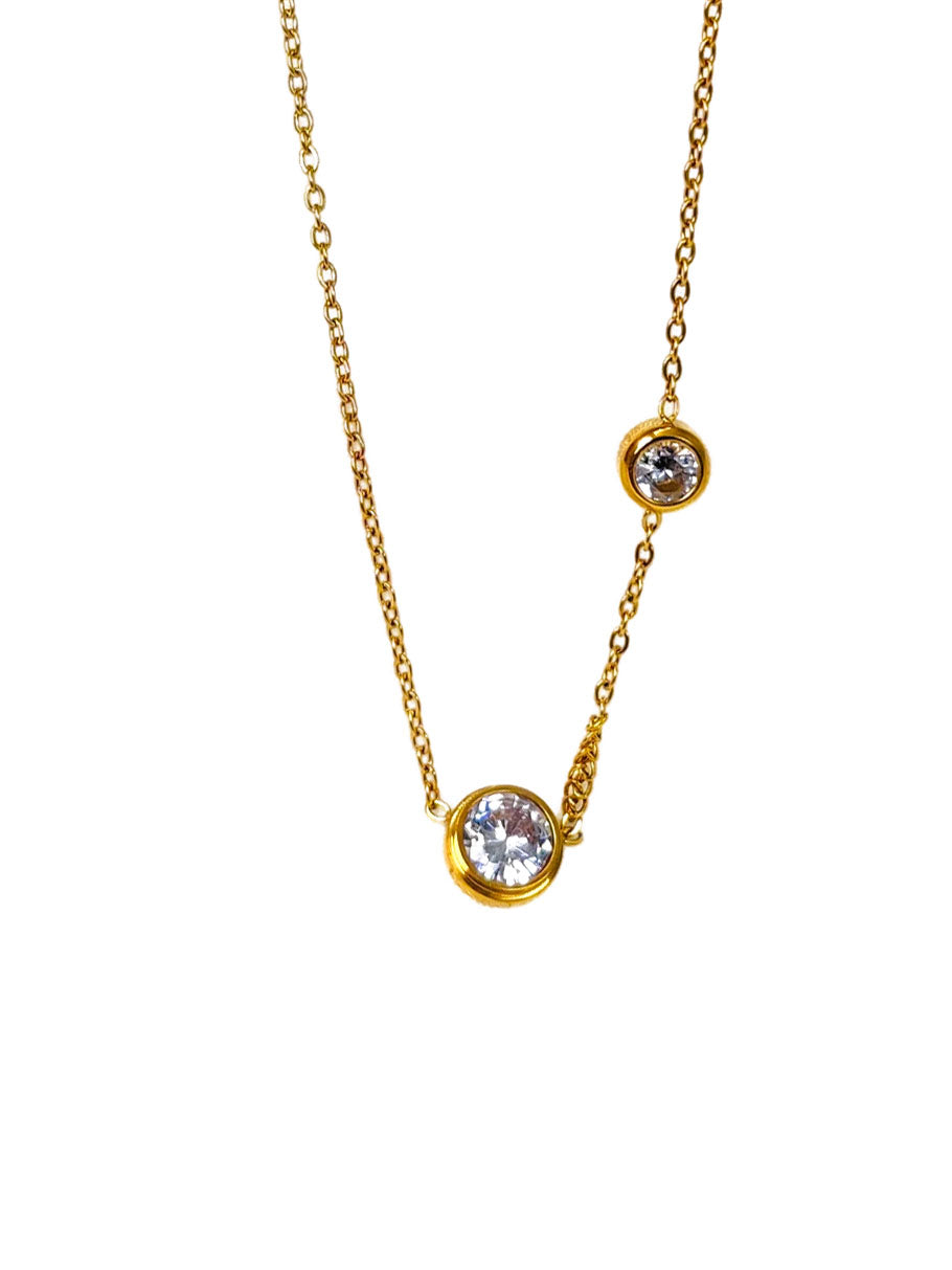 Solitaire Glow Necklace(Gold)